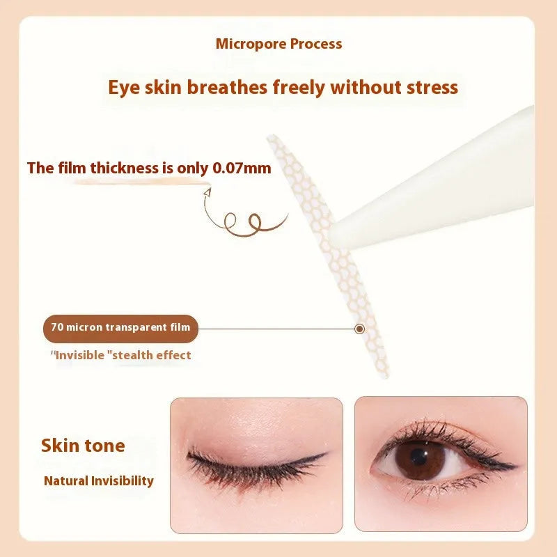 Double eyelid stickers in invisible natural traceless lace design with 120 patches