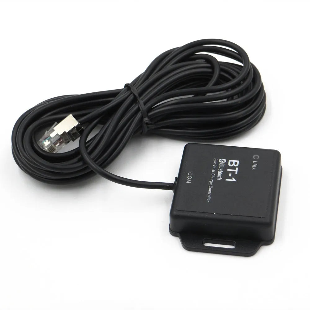 BT-1 model solar charge controller with integrated Bluetooth module for wireless monitoring.
