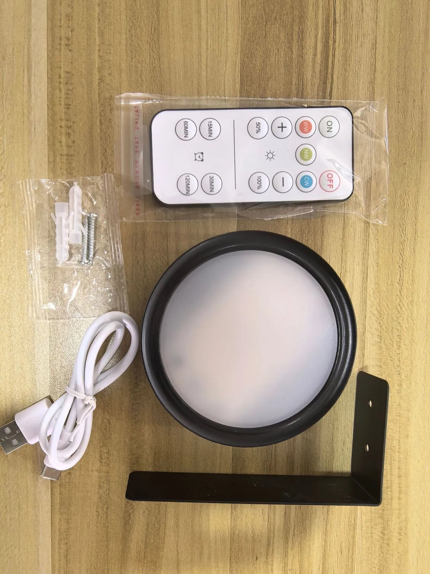 Black wireless magnetic LED painting lamp with remote control for 13-colour RGB lighting