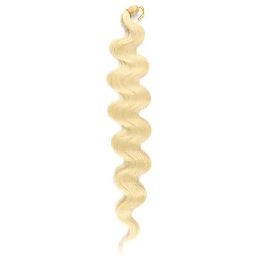 Wine red 24-inch crochet braid hair extensions with big wave texture on display
