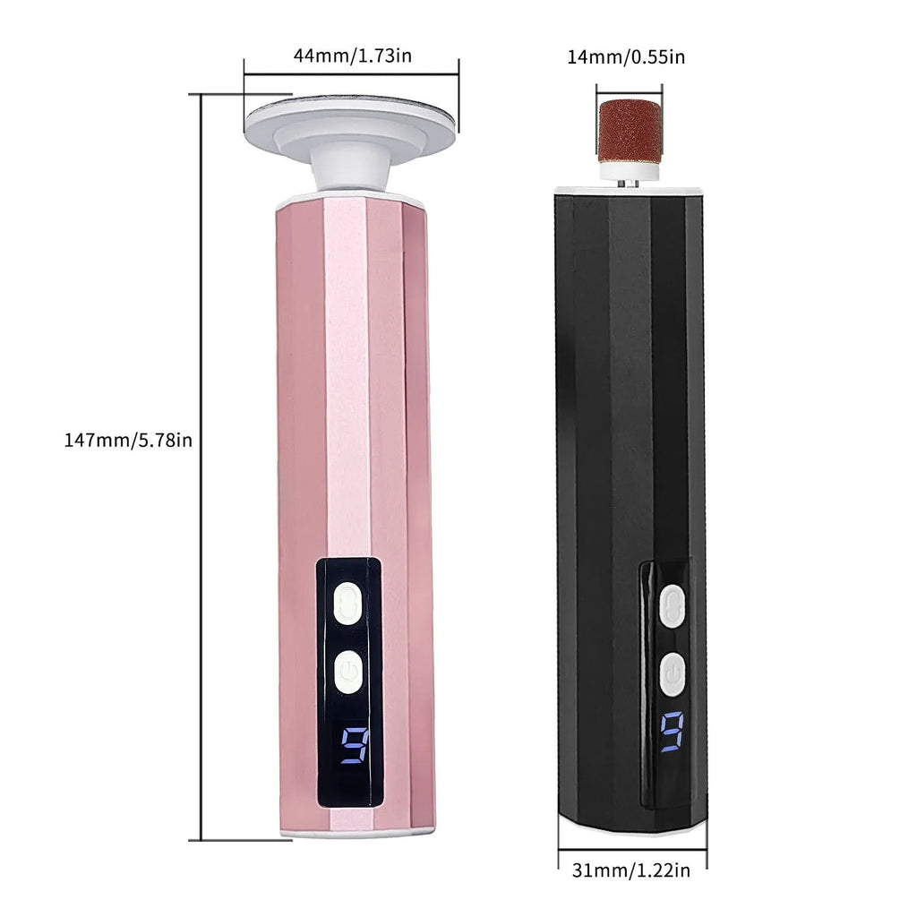Electric foot callus remover and nail trimmer set with USB cable and exfoliating discs