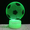 3D football design night light showing colour changing modes with touch controls