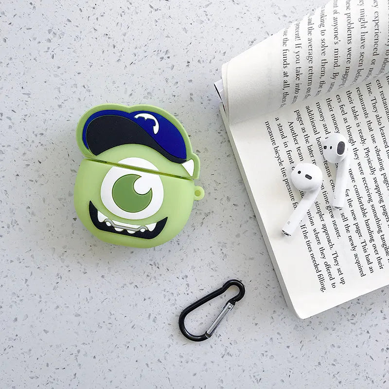 Cartoon animal design silicone AirPods protective case in multiple colour options