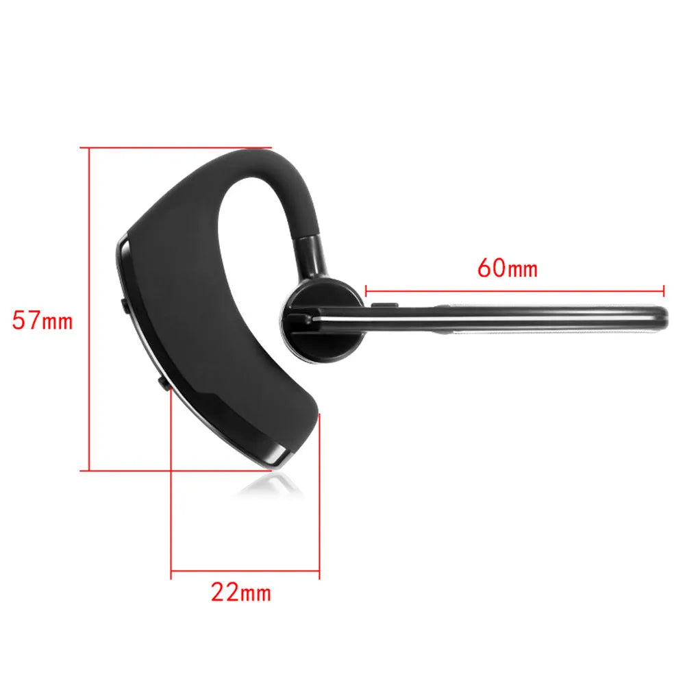 V9 wireless Bluetooth headset with microphone and charging cable for dual smartphone connection