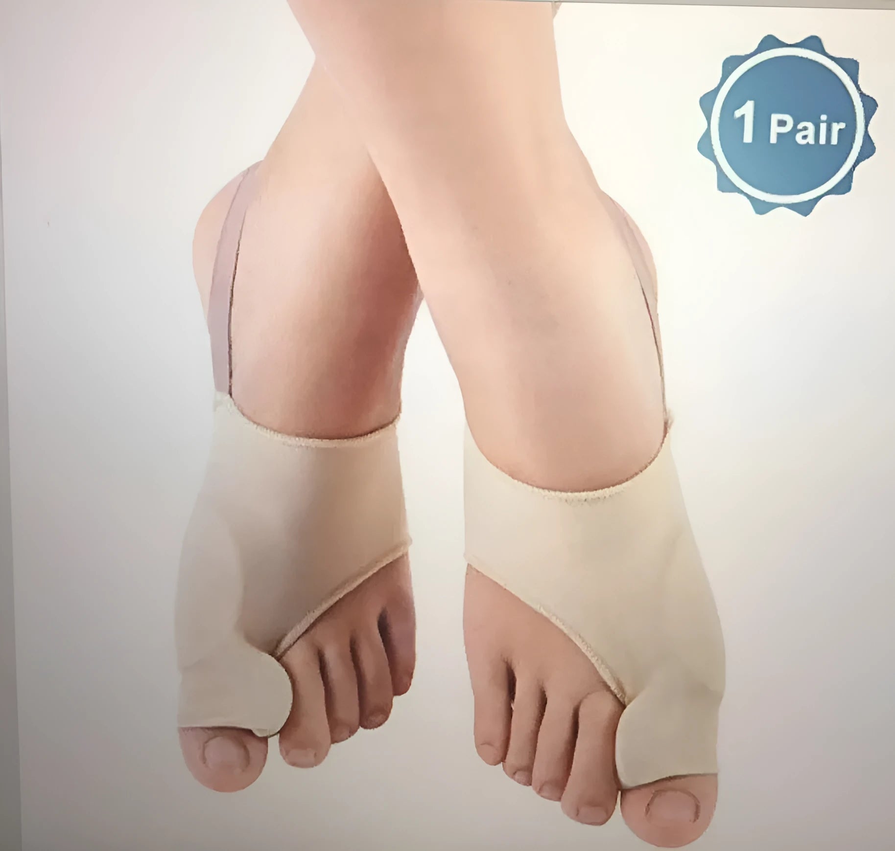 Corrective bunion socks with silicone gel pad and toe separator in three sizes