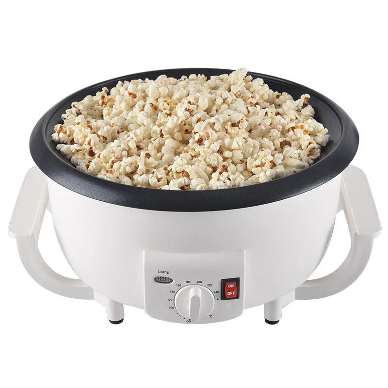 Electric coffee bean roasting machine with 750g capacity and 225mm base diameter