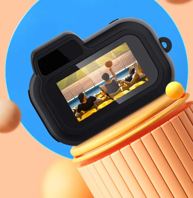 Black Y3000 model HD outdoor sports camera with 0.96-inch display screen, shown with optional memory card.