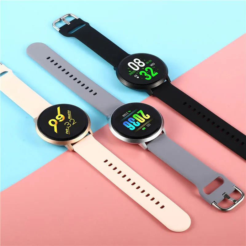Ultra-thin waterproof smart health bracelet with 1.3-inch colour screen and silicone wristband