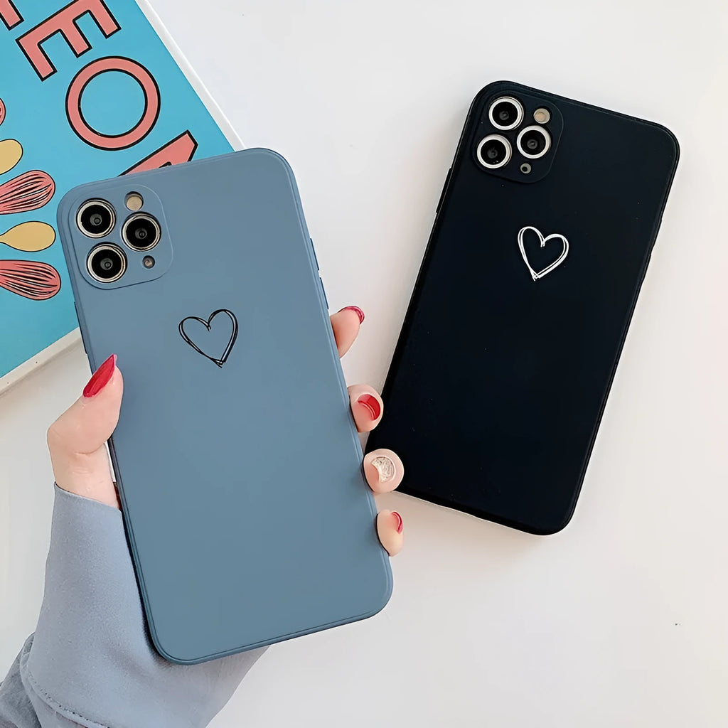 Solid colour TPU silicone phone case for Apple iPhone on a table