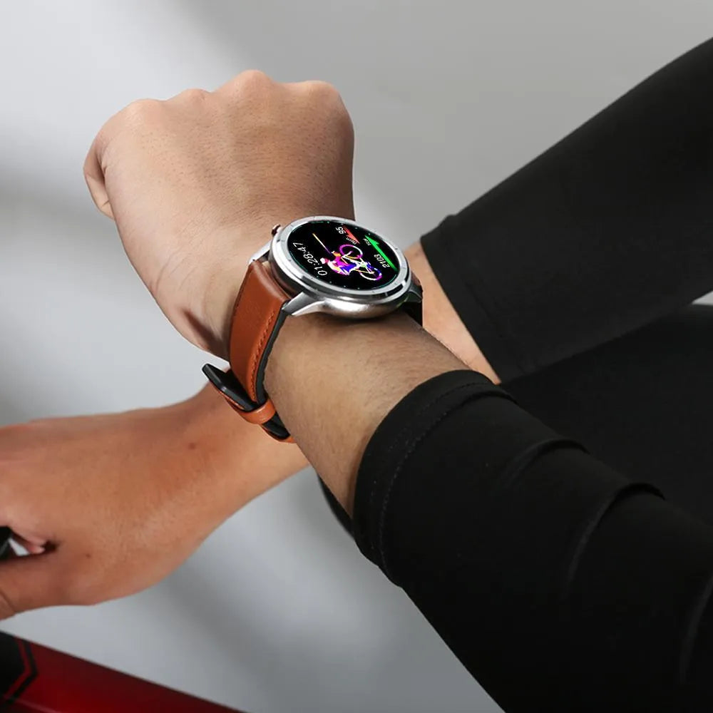 LEMFO LF26 smart bracelet with 1.3-inch screen shown in multiple colour options