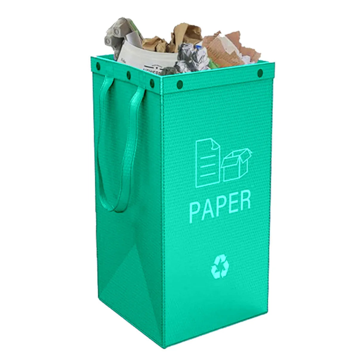 Blue reusable waterproof 40-litre PP plastic storage bag for recycling and waste sorting.