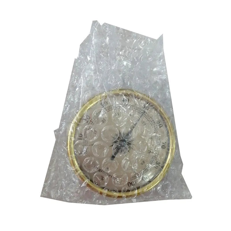 Aluminium analog thermometer and hygrometer with 72mm diameter for indoor outdoor use