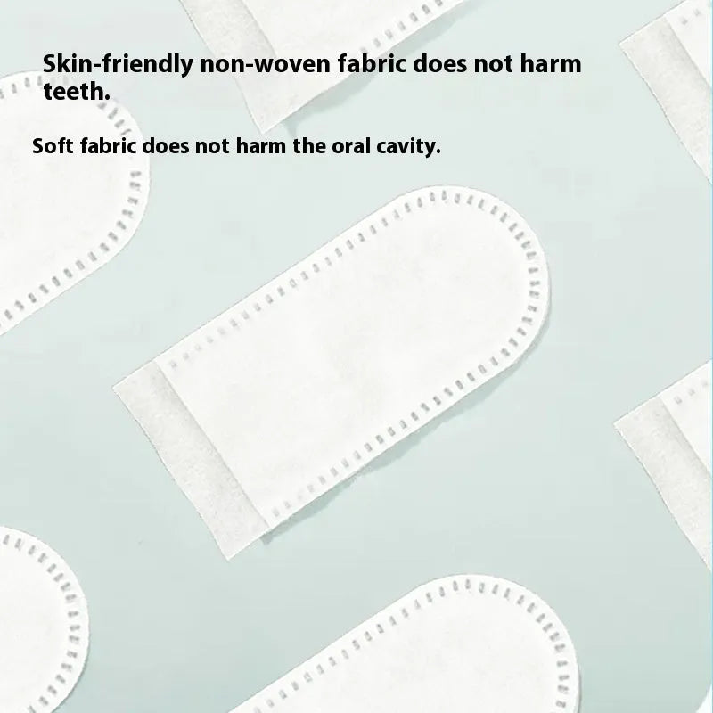 Pack of 50 non-woven fabric pet dental finger stalls for cleaning cat and dog teeth