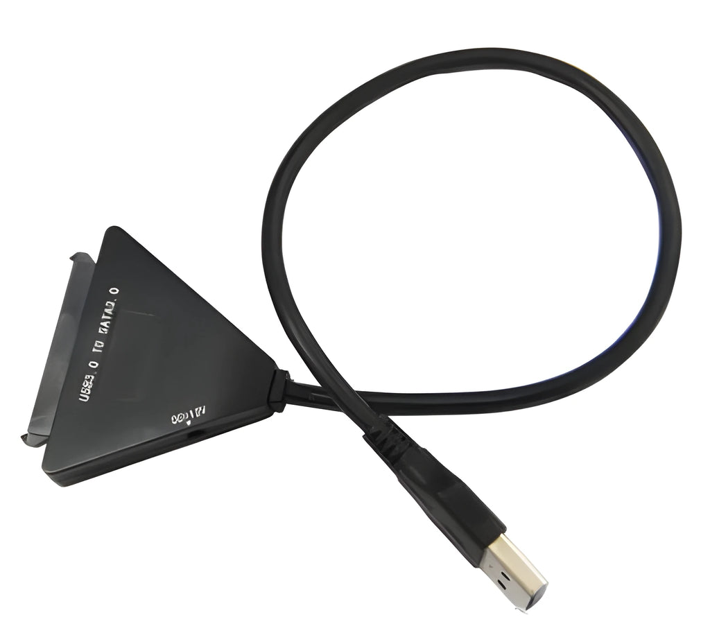 Black USB 3.0 to SATA adapter cable with 7+15 pin connector for hard drives