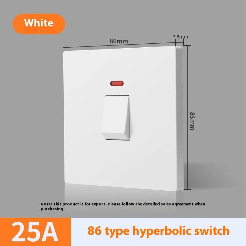 25A or 45A 3-pole illuminated power switch in gold, grey or white colours