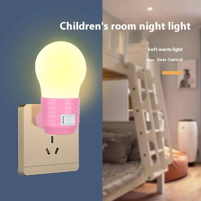 Plug-in bedside baby night feeding lamp with touch control and multiple colour options