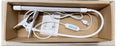 Black and white USB LED desk lamp 26cm length for student dormitory study
