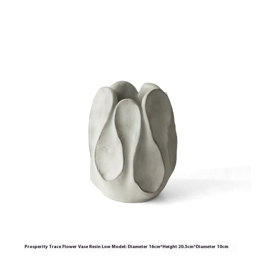 Irregular ceramic vase handcrafted from magnesium clay for flower arrangements