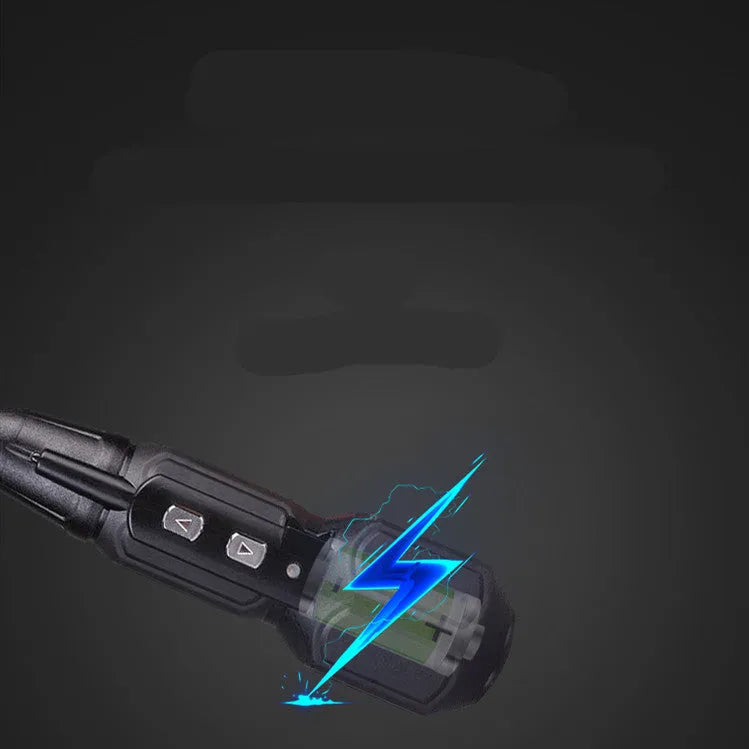 Alloy steel straight handle electric screwdriver with 36V lithium battery in black or blue colour.