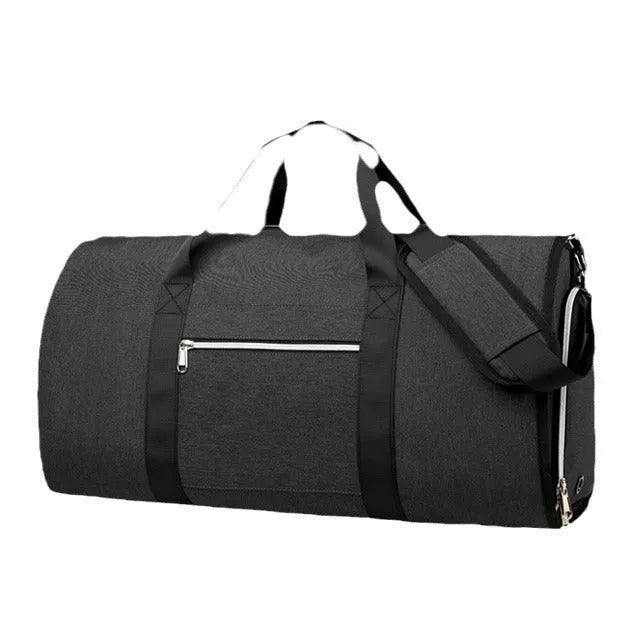 Oxford cloth business leisure sports holdall with dry-wet separation compartment in grey colour
