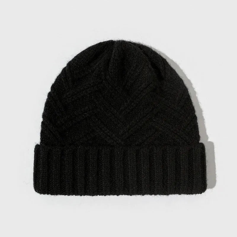 Wool knitted women's winter hat with dome crown in six colour options showing ivory white, khaki, ankela red, golden brown, goddess gray and obsidian black variations