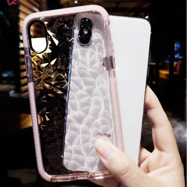 TPU smartphone back cover case with striped pattern for iPhone models