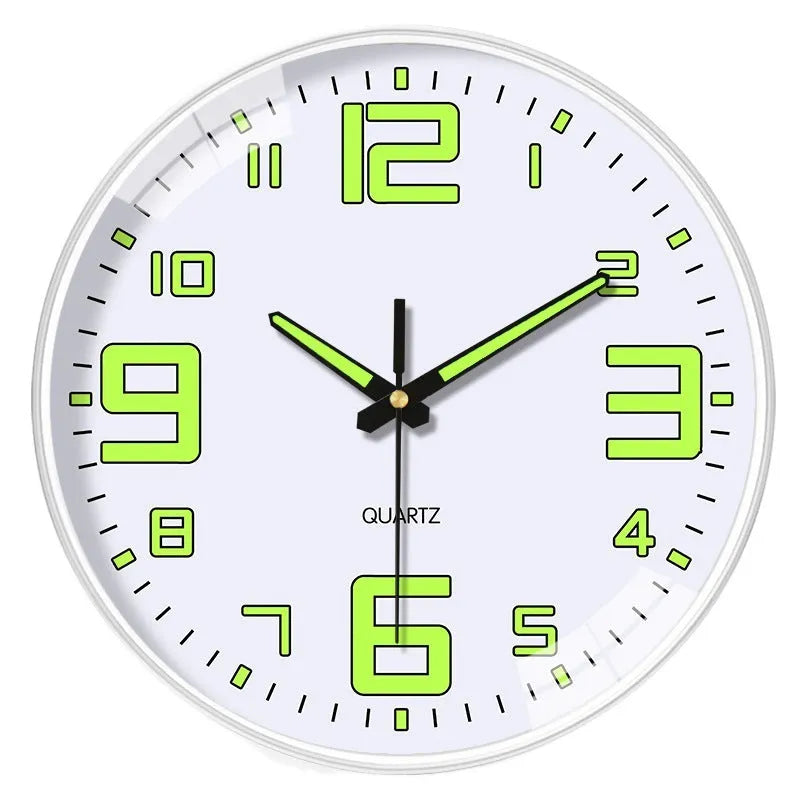 20cm luminous wall clock with modern design in plastic construction