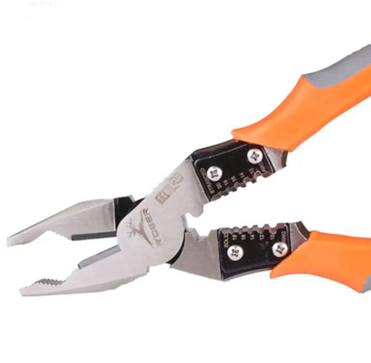 Orange handle multi-function wire cutter 118-129 with chrome molybdenum alloy steel head and 225mm length