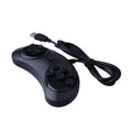 Black Sega USB wired game controller for PC with 1.8-metre cable.