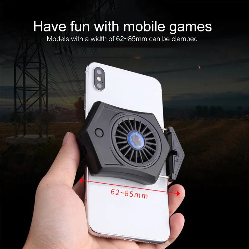 Black and white USB mobile phone radiator cooling fan for smartphone gaming
