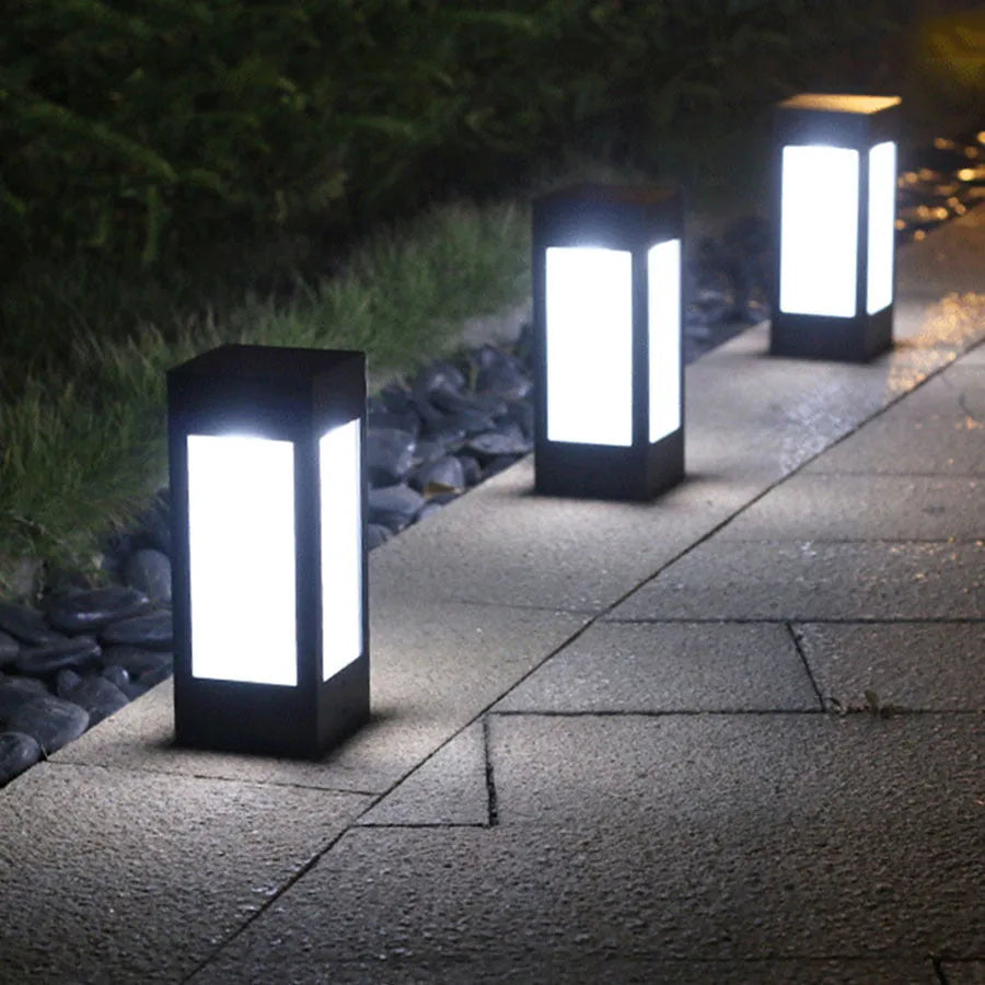 Solar garden lights for outdoor landscape illumination with waterproof design and LED light source