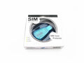 Blue USB SIM card reader for mobile phone data management on computer