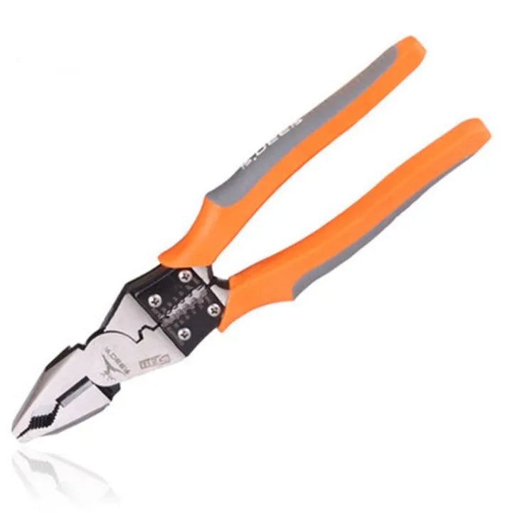 Orange handle multi-function wire cutter 118-129 with chrome molybdenum alloy steel head and 225mm length