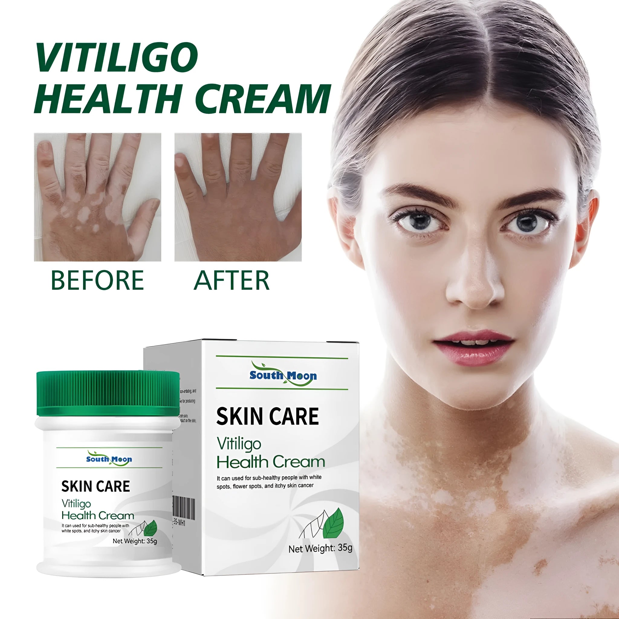 35g body care cream container for orange peel tissue treatment with cleansing and moisturising properties