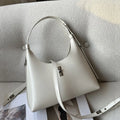 Genuine leather dumpling-shaped crossbody bag with multiple compartments in apricot colour