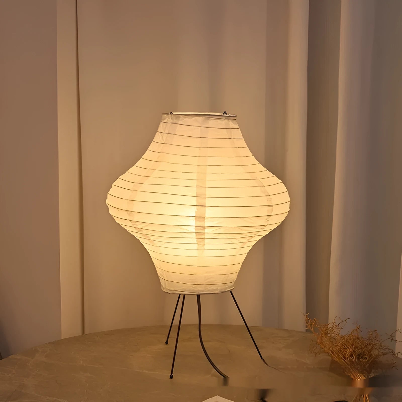 Silent Wind Xuan Paper Japanese style table lamp with three-colour lighting