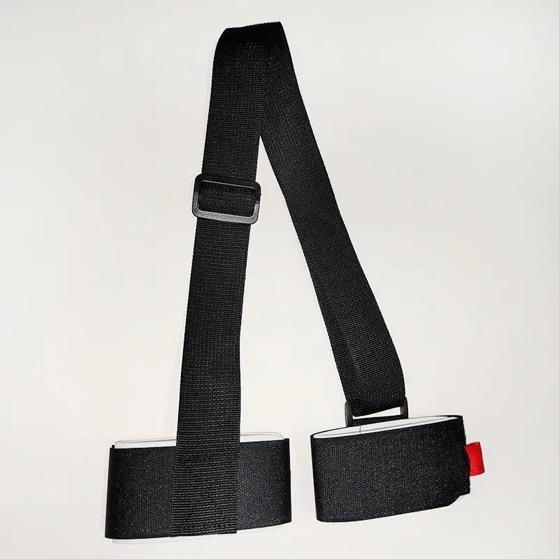 Adjustable skiing bandage strap with hook and loop fastening in multiple colour options