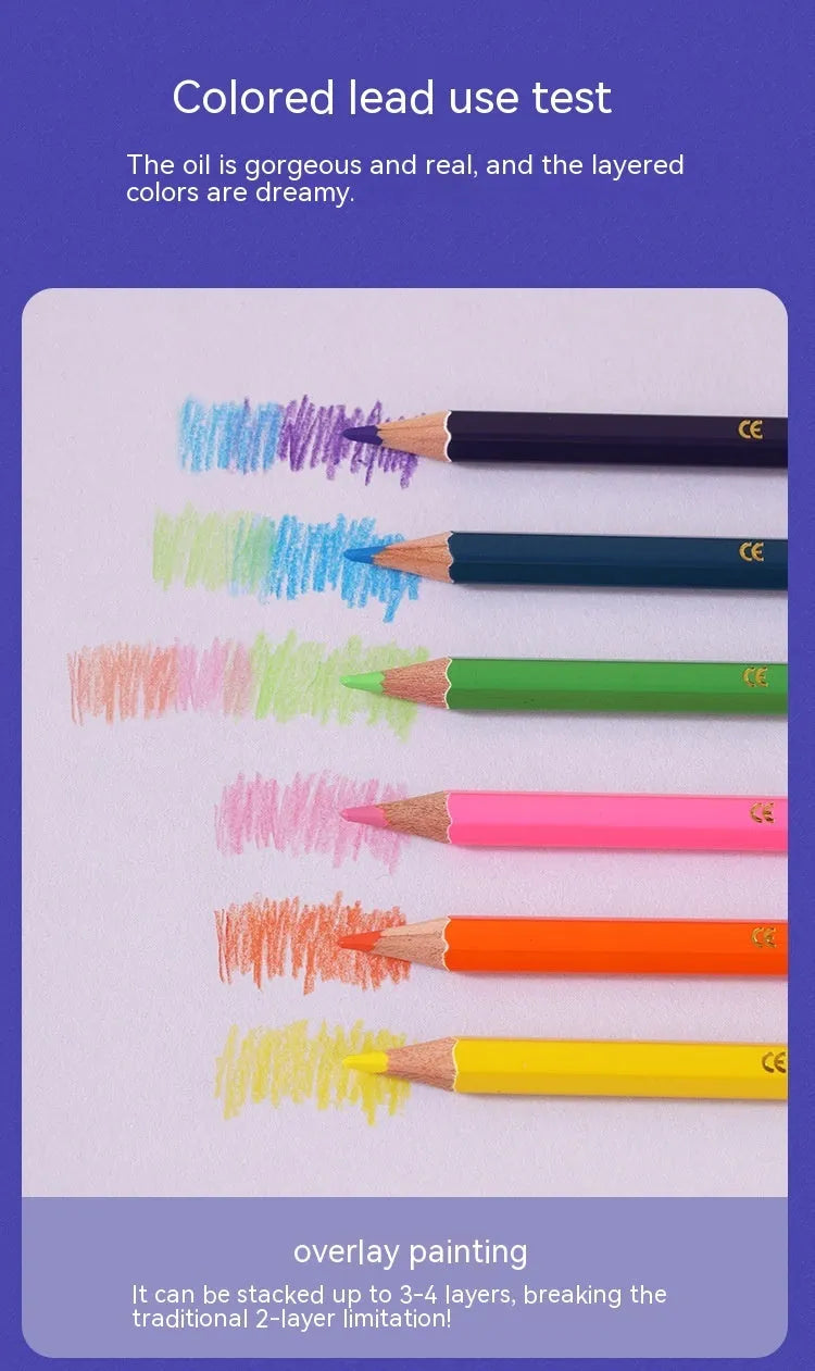 Set of wooden double-tipped colour pencils with pencil and brush ends in 12 or 24 colour options.