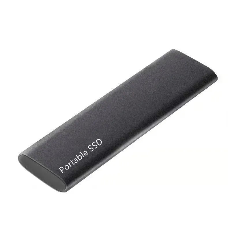 Mobile SSD expansion hard drive with metal casing in ultra-thin design showing capacity options