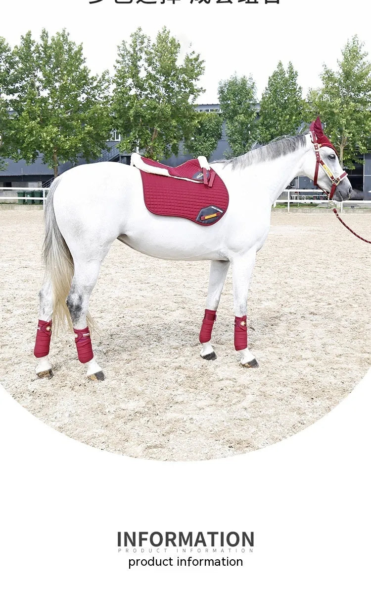 Wool riding saddle pad for equestrian and cycling with waist protection in multiple colours
