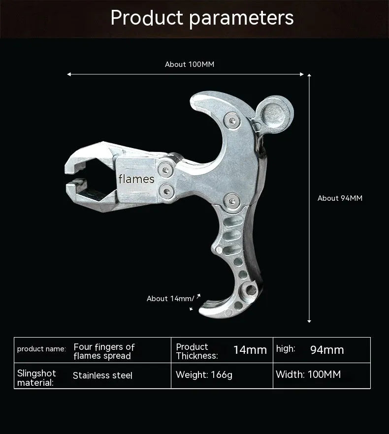 Alloy archery release aid with two-axis harpoon clip mechanism