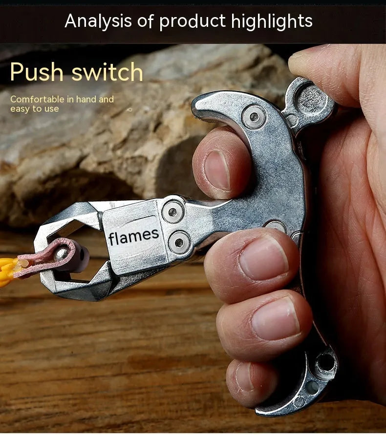 Alloy archery release aid with two-axis harpoon clip mechanism