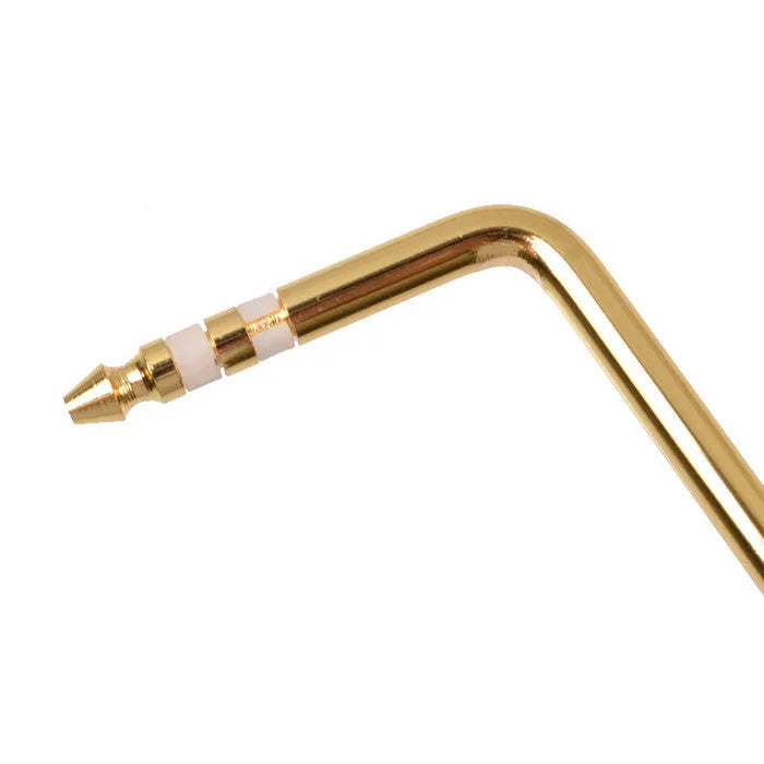 Direct plug-in metal tremolo bar for electric guitar in gold, silver, black and blue finishes.