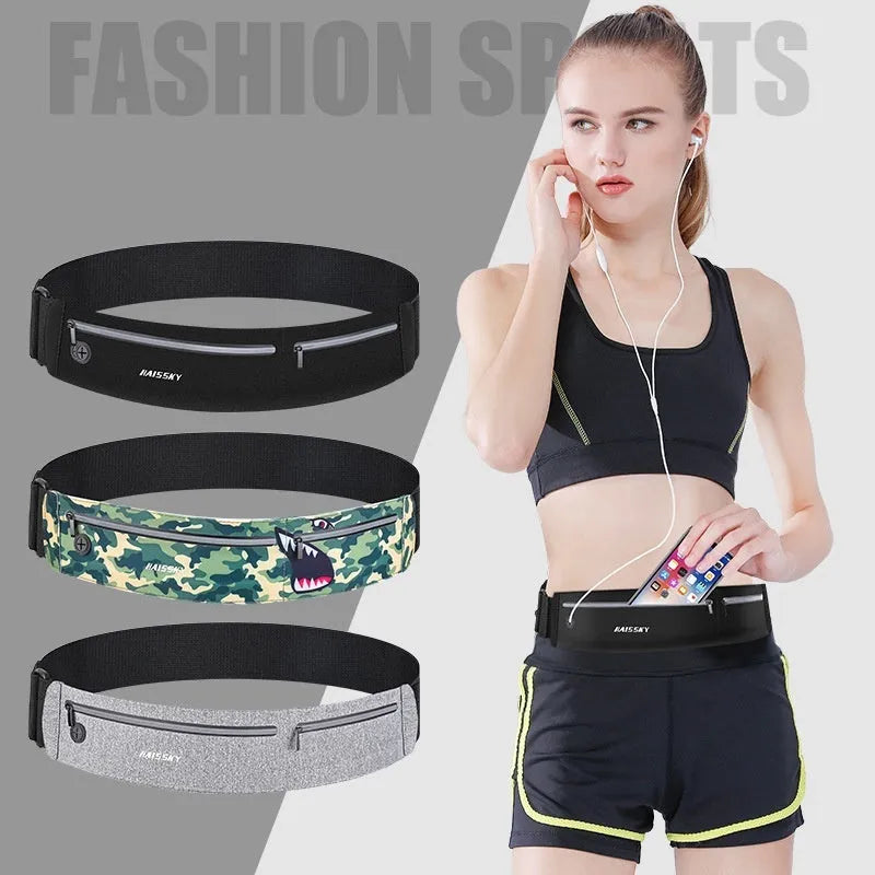 8-inch waterproof waist bag in camouflage crocodile colour with waist strap