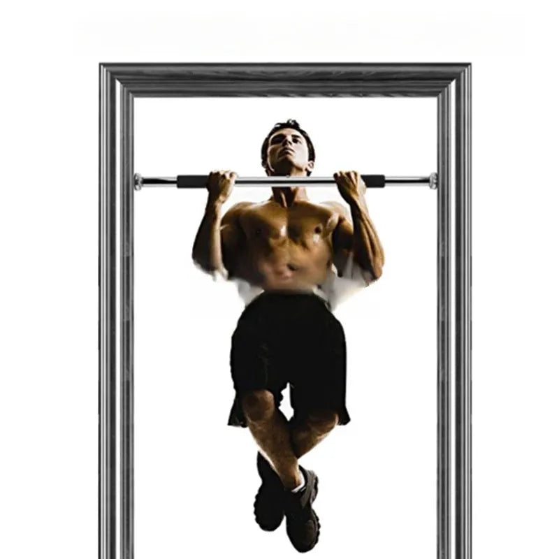 Steel adjustable pull-up horizontal bar for door frames ranging 62-100cm for home fitness
