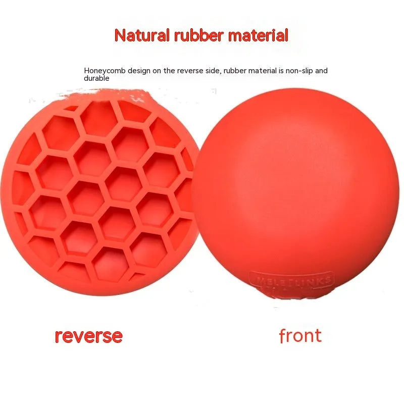 Orange-red golf training mat for centre of gravity practice with natural rubber construction