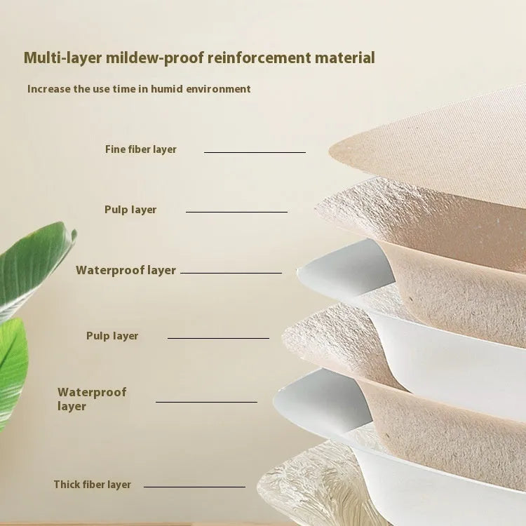 Brown disposable biodegradable cat litter box showing its three available size dimensions.