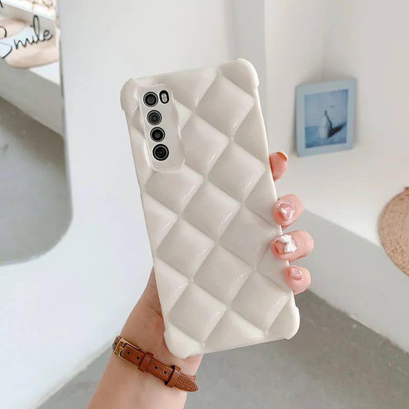 Silicone Huawei smartphone case in solid colours showing back cover design for P30 P40 Mate40 Nova series phones