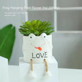 Ceramic hanging foot flowerpot with cartoon design for succulents and desktop plants
