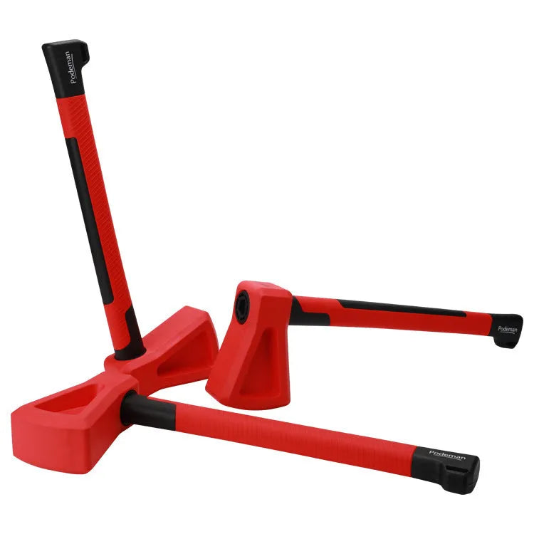Red plastic axe muscle trainer fitness equipment with 45cm length for home gym workouts